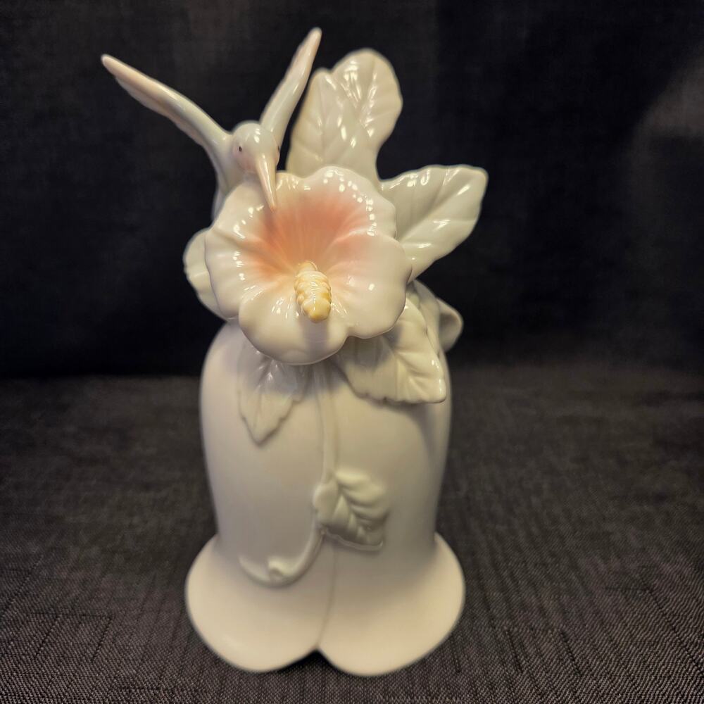 Vintage San Francisco Music Box Co Hummingbird Hibiscus Fur Elise Works